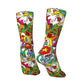 Novelty Christmas-S-Green-S-Grinching Socks Men's Women's Fashion Socks Spring Summer Autumn Winter Middle Tube Socks Gift