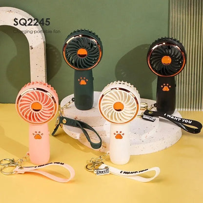 Summer New Mini Mini Fan Cute Cartoon Portable Charging USB Handheld Fan Student Outdoor Fan