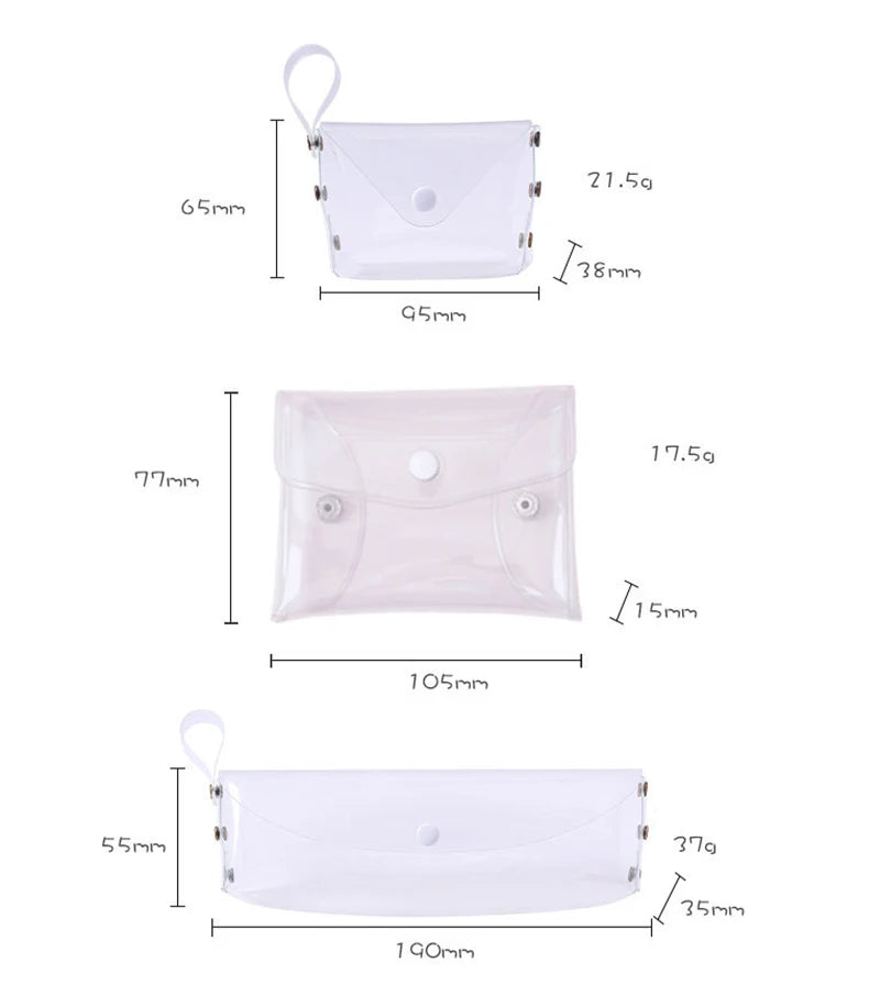 PVC Transparent Cosmetic Bag Women Makeup Storage Clear Organizer Wash Travel Portable Toiletry Multifunction Purse Pouch Bag