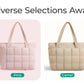 BAGSMART Expandable Tote Bag for Women Puffer Shoulder Tote Bag With Zipper 28L Travel Bags Casual Handbags Nurse Bag