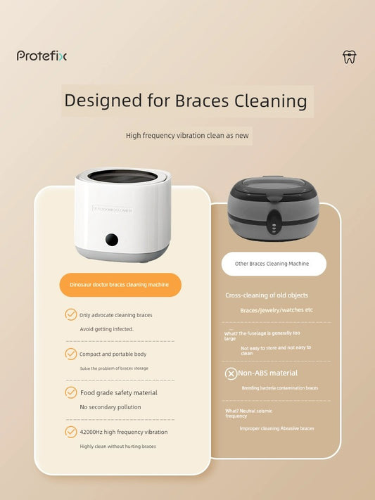 Ultrasonic Tooth Socket Cleaning Device Portable Orthodontic Retainer Dentures Glasses Invisible Tooth Socket Washing Machine Automatic Home Use