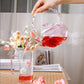 Tea Pot  Pink Butterfly High Borosilicate Transparent Glass Beam Pot Clay Stove Tea Kettle Tea Cup