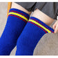 Winter Stockings Leg Warmers Coral Fleece Knee Scoks Thick Warm Socks Furry Leg Warmers Women‘s Thigh High Sock