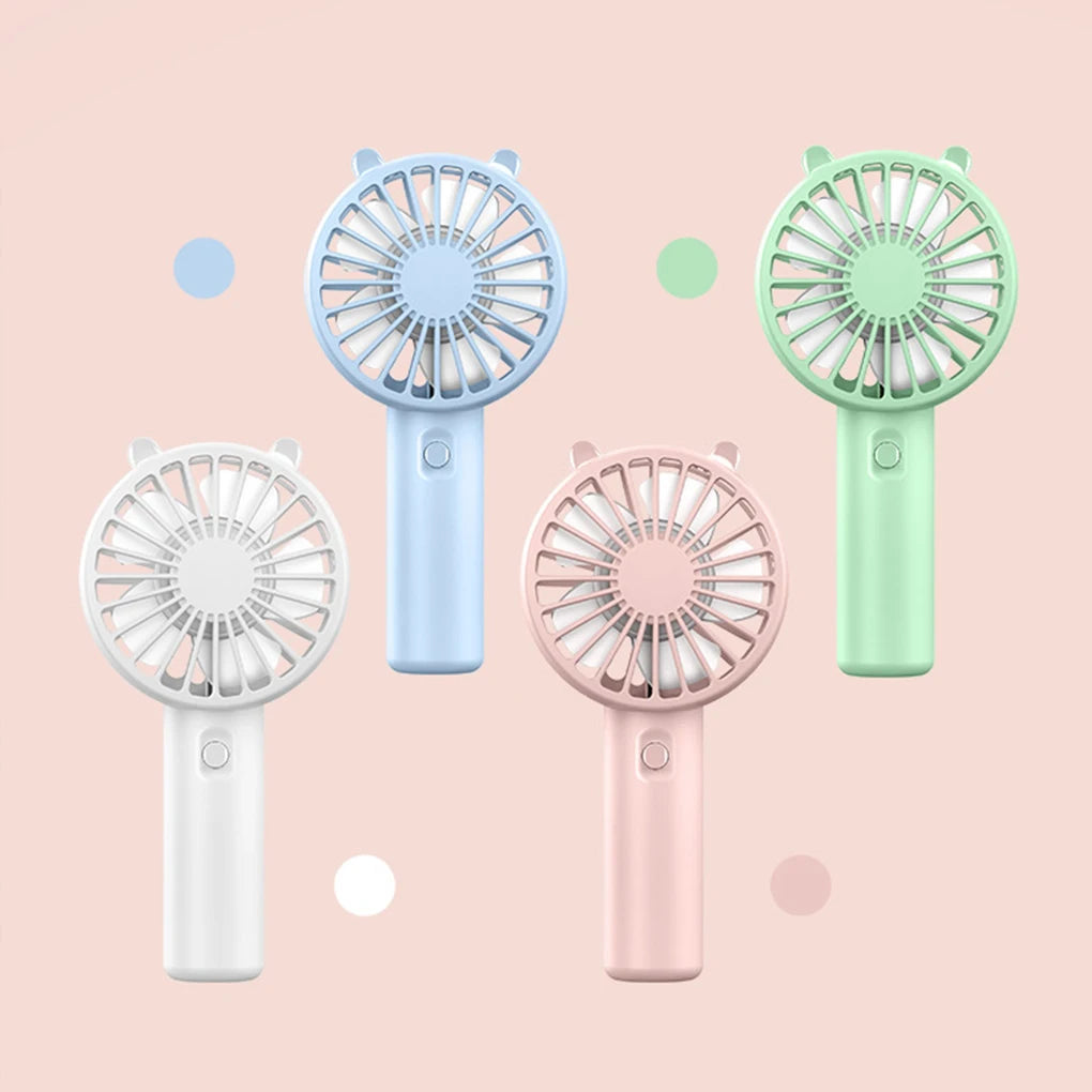 Handheld Fan Portable Mini USB Rechargeable Desk with Base Eyelash Air Conditioner Mute Cooler for Women Kids Outdoor Office