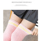 Winter Stockings Leg Warmers Coral Fleece Knee Scoks Thick Warm Socks Furry Leg Warmers Women‘s Thigh High Sock