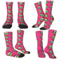 Pink Christmas-S-Green-S-Grinching Stockings Monster Trendy Socks Winter Anti Skid Socks Women Men Running High Quality Socks