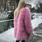 Ladies Sheep Skin Coat For Women Mongolia Sheep Fur Coats Pink Sheepskin Coat Winter Fashion Lamb Coats