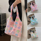 Soft Plush Shoulder Bags Casual Large Capacity Furry Top-Handle Bag Handbags Women Girls