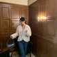 Tuscan Fur True Lamb Wool Sheep Trimmed Fleece Fur Coat