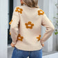 Knitted Flower Sweaters For Women Blusa De Frio Feminina