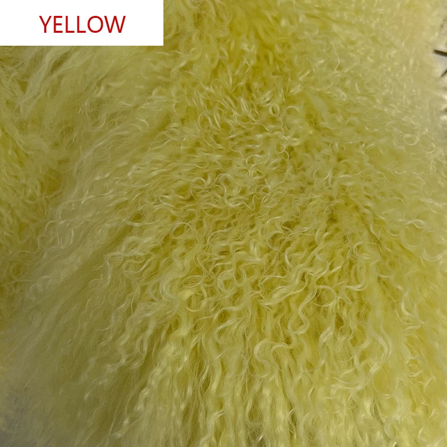 Ladies Sheep Skin Coat For Women Mongolia Sheep Fur Coats Pink Sheepskin Coat Winter Fashion Lamb Coats