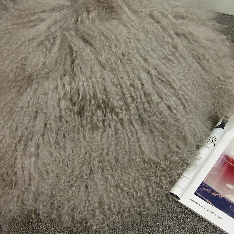 Ladies Sheep Skin Coat For Women Mongolia Sheep Fur Coats Pink Sheepskin Coat Winter Fashion Lamb Coats