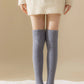 Thick Over The Knee Long Socks Breathable Warm Sweat-Absorbent Soft Fleece Knee-High Stockings