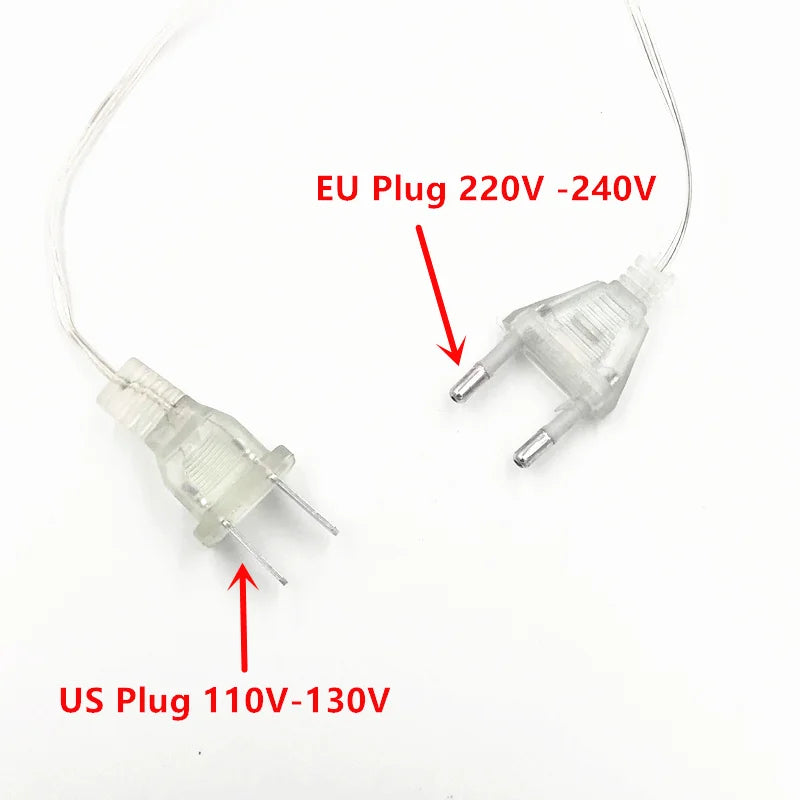 String Fairy Lights AC 220V EU Plug 10M 20M 30M 50M 100M LED Holiday Wedding Christmas Decoration Waterproof LED Garland