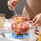 Pink Glass Pan High Borosilicate Cooking Pot Can Electric Ceramic Furnace High Appearance Level Ins Glass Pot