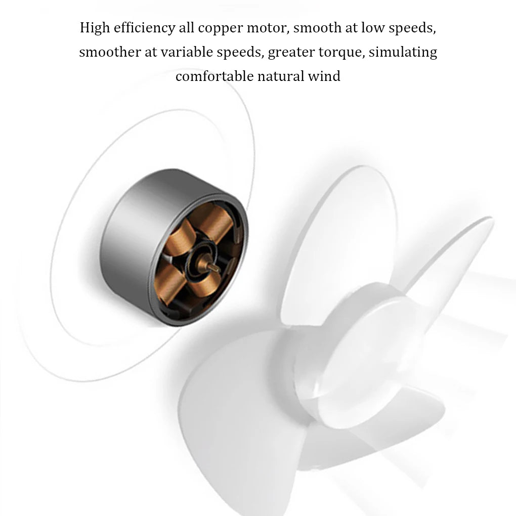 Handheld Fan Portable Mini USB Rechargeable Desk with Base Eyelash Air Conditioner Mute Cooler for Women Kids Outdoor Office