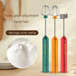 USB Rechargeable Electric Whisk Egg Beater Handheld Coffee Blender Household Milk Shaker Mixer Frother Foamer Green