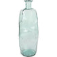 Recycled Glass Handmade Decorative Vase Spanish Tall Faceted Floor Centerpiece Vase with Teal Tint for Home Decoration