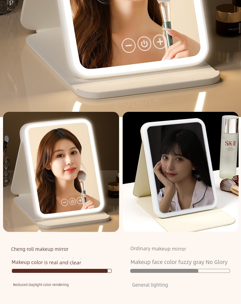 LED Standing Student Household Smart Makeup Mirror with Light