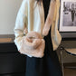 Pink Handbag Plush Bag For Women 2024 Winter Soft Fluffy Shoulder Crossbody Bag Lady Designer Luxury Faux Fur Evening Bag Tote