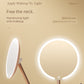 Dual-Axis Stand Office Rotating Makeup Mirror with Light