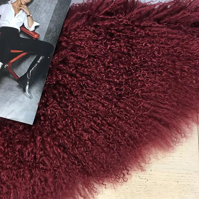 Ladies Sheep Skin Coat For Women Mongolia Sheep Fur Coats Pink Sheepskin Coat Winter Fashion Lamb Coats