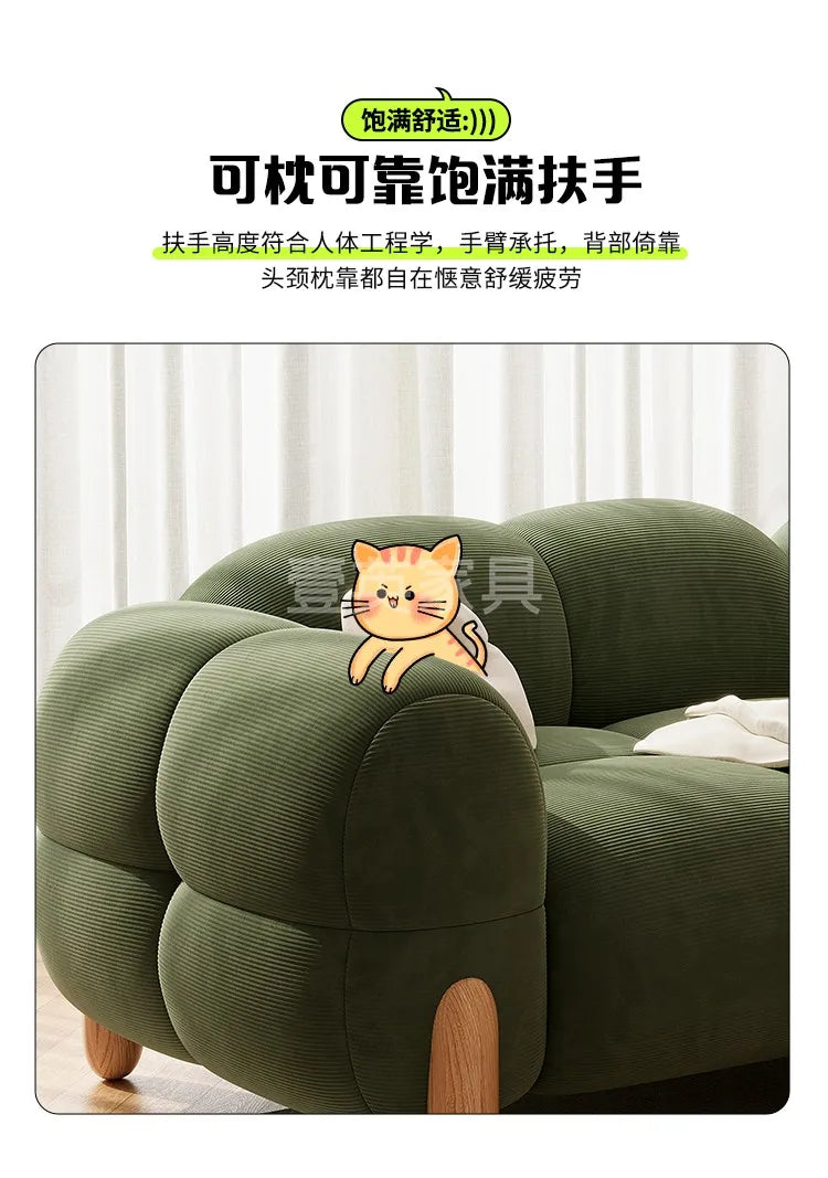 Light Luxury Vintage Living Room Sofa Bed Christmas Pink European Unusual Couch Reading Straight Canape Salon Bedroom Furniture