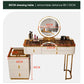 Multifunction Wireless Charging Princess Dressing Table Convertible Bedroom Smart Makeup Vanity With LED Mirror