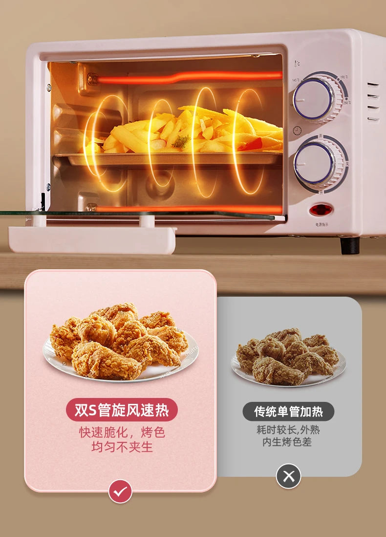 Mini Electric Oven (12L), Compact Baking Oven for Home Use, SpaceSaving Toaster, Quick Heat Oven, Countertop Baking Appliance,