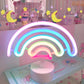 Rainbow LED Unicorn Neon Sign Night Light Home Kids Bedroom Indoor Lighting Decor Lamp Lovely LED Night Light