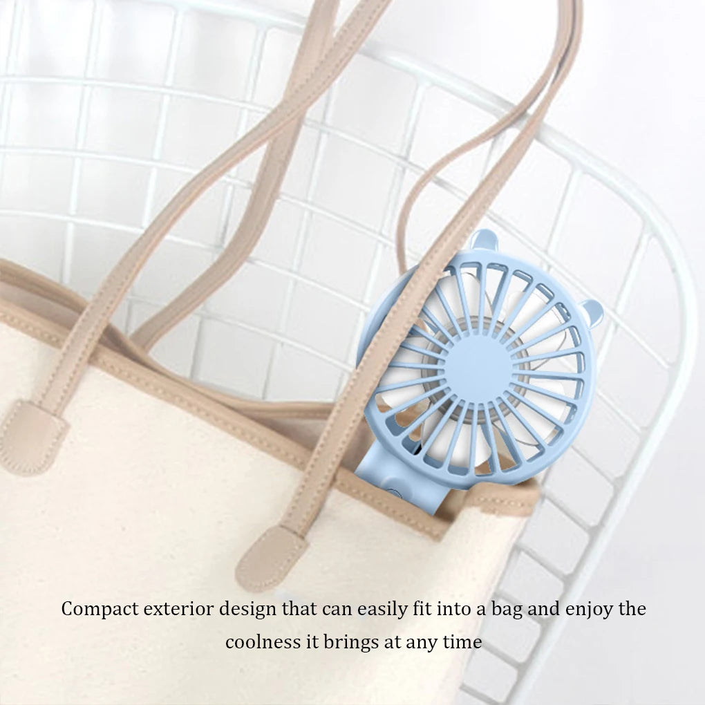 Handheld Fan Portable Mini USB Rechargeable Desk with Base Eyelash Air Conditioner Mute Cooler for Women Kids Outdoor Office