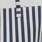 Large capacity vertical stripe Tote bag women Chic PU leather simple shoulder bag fashion casual ladies commuter bag pink/blue