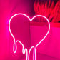 Custom Heart Neon Sign Confession for Love Wedding LED  Luminous Lights Room Party Arylic Personalized Wall Mural Gift Signs