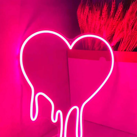 Custom Heart Neon Sign Confession for Love Wedding LED  Luminous Lights Room Party Arylic Personalized Wall Mural Gift Signs