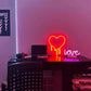 Custom Heart Neon Sign Confession for Love Wedding LED  Luminous Lights Room Party Arylic Personalized Wall Mural Gift Signs