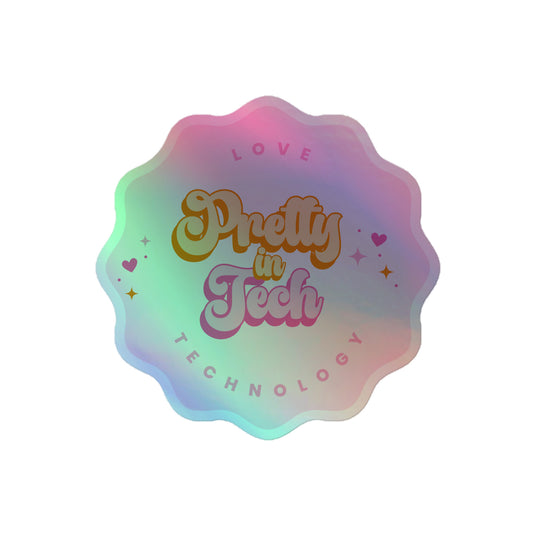 Pretty in the Tech Bubble Holographic stickers